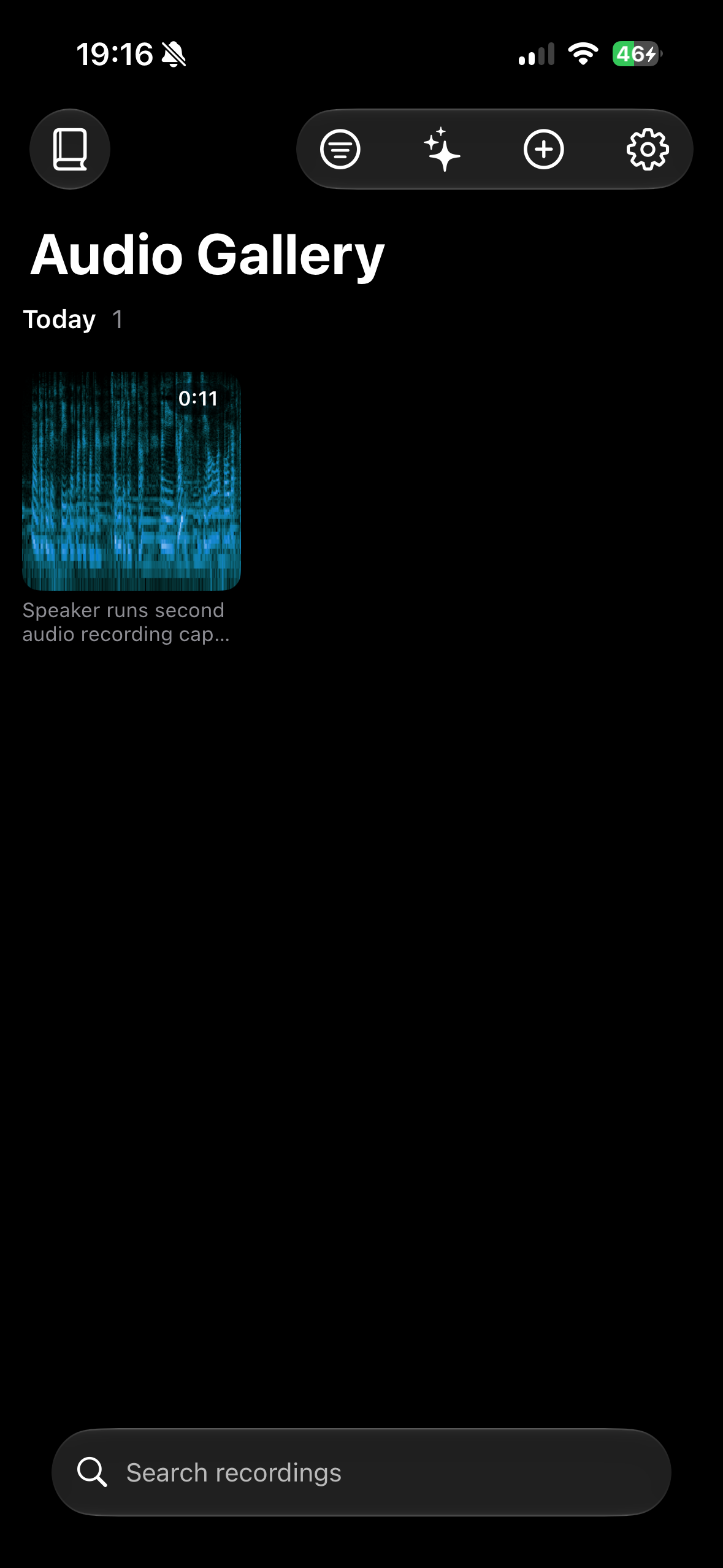 audio-gallery app screenshot